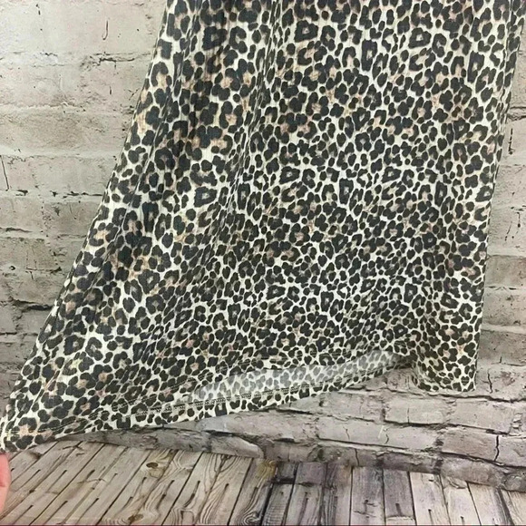 NWT American Eagle Women's Medium Leopard Cheetah Halter Knit Dress Stretch M - Picture 4 of 7